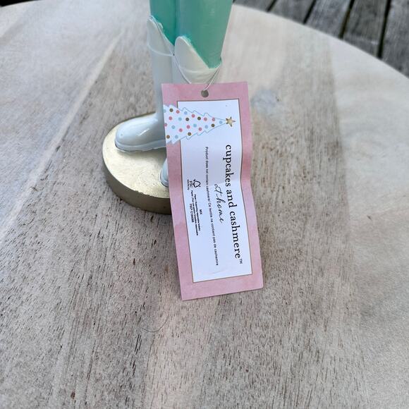 NEW Cupcakes and Cashmere Nutcracker 14” Mint Green Pink Pastel Christmas Decor - Picture 11 of 11